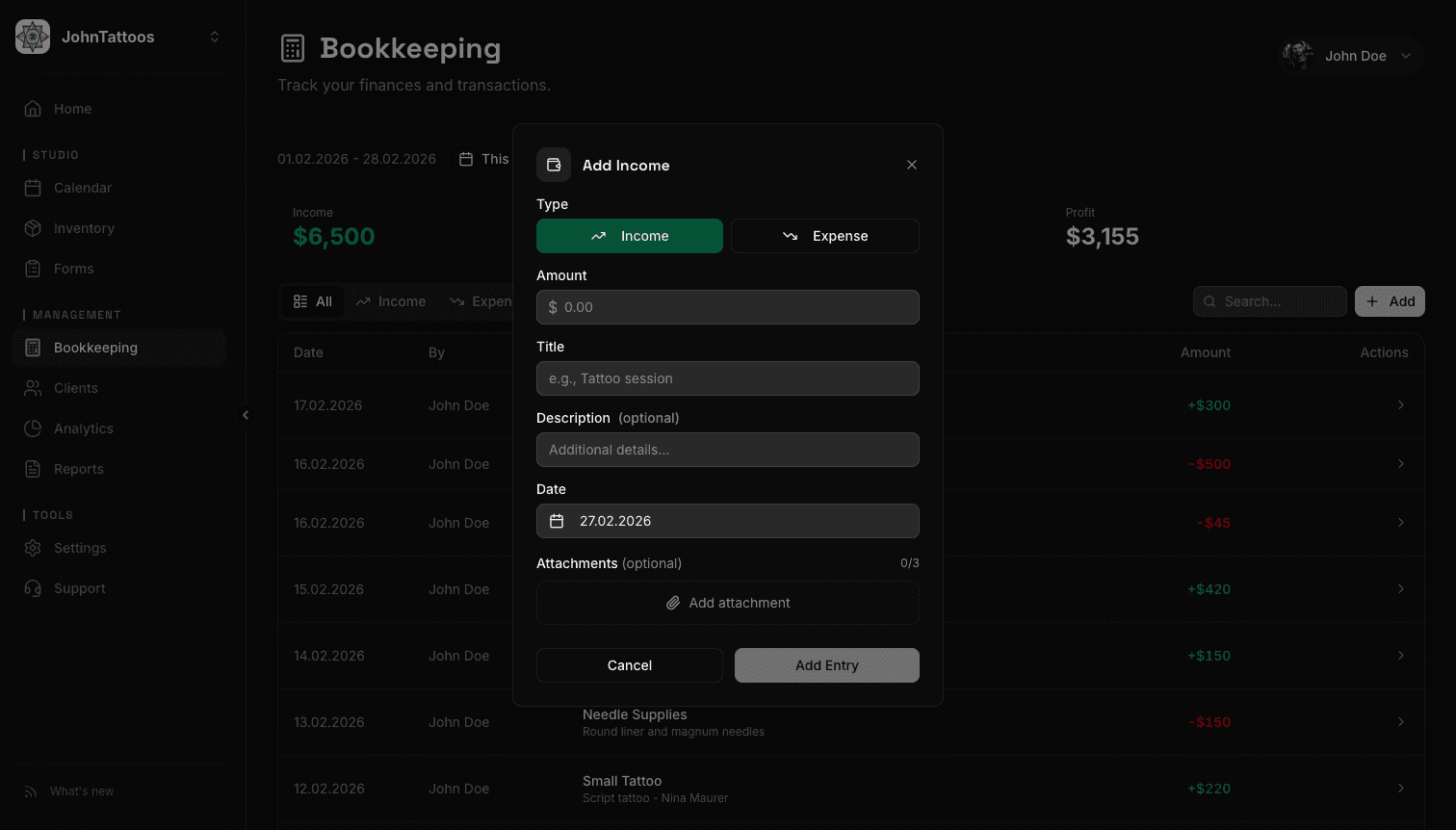 Bookkeeping desktop 2