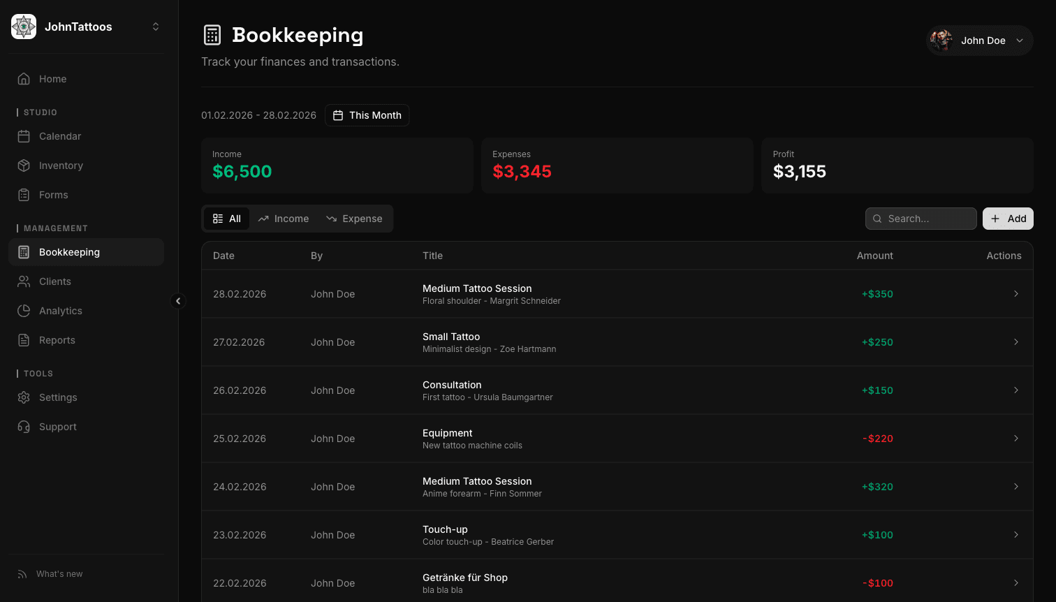 Bookkeeping desktop 1