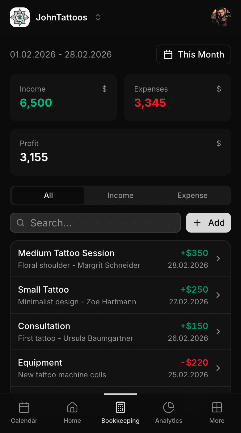 Bookkeeping mobile 1