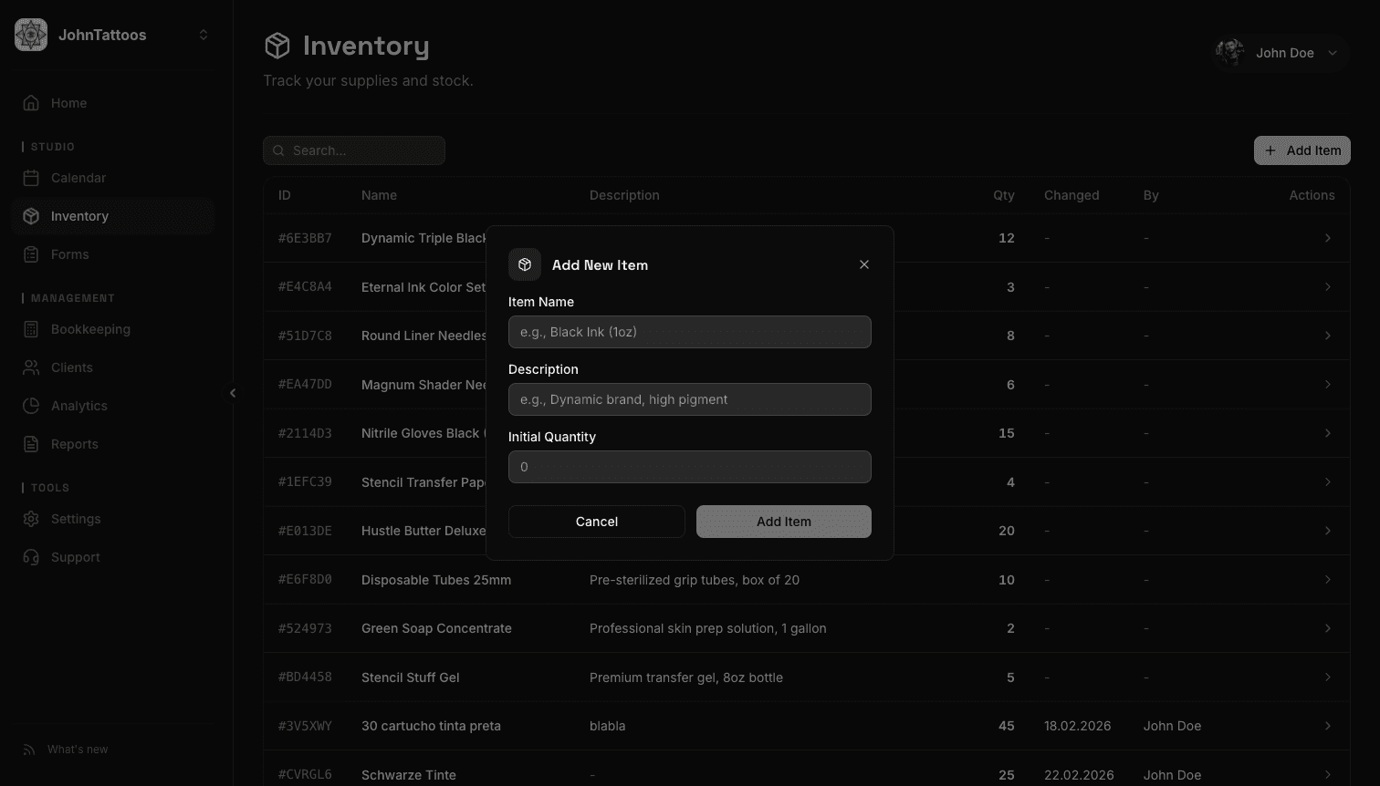Inventory desktop 2